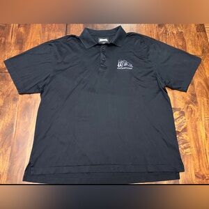 Kentucky Derby Embroidered Black Polo Shirt by Ashworth Men’s Size Large